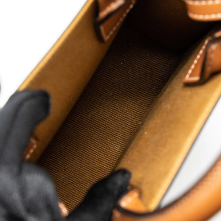 Celine Mini Vertical Cabas Triomphe Canvas Brown