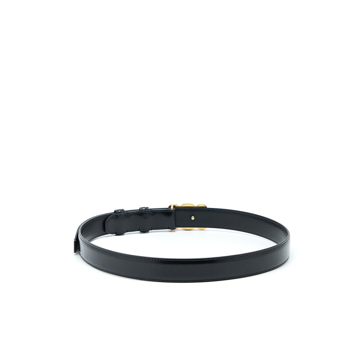 Top Quality Celine Size 75 Medium Triomphe Belt in Smooth Calfskin Black
