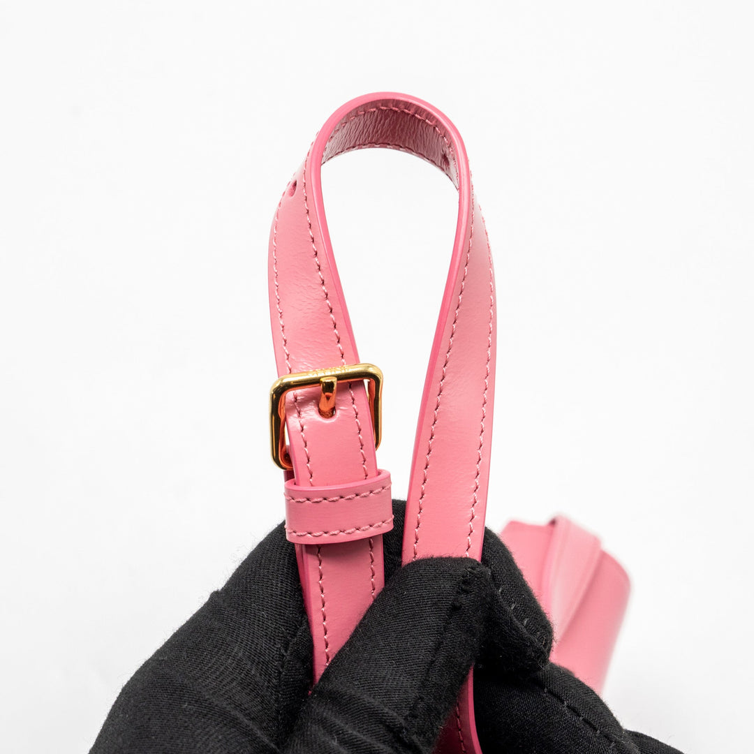 Top Quality Celine Triomphe Shoulder Bag Shiny Calfskin Flamingo