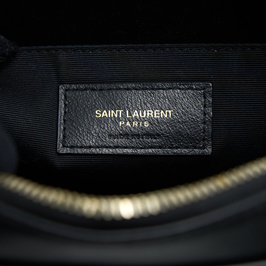 Saint Laurent/ YSL Lou Camera Bag Calfskin Black GHW