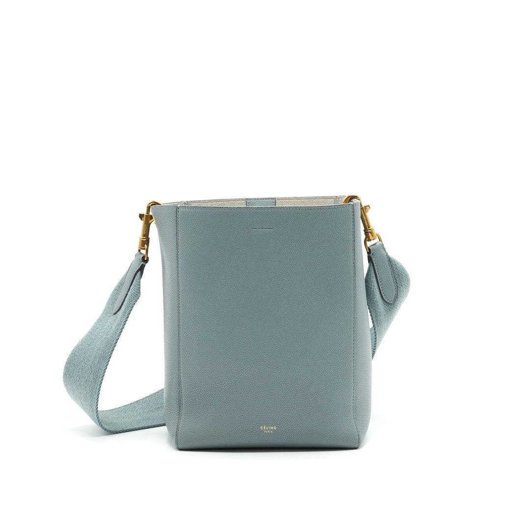 Top Quality Celine SMALL SANGLE BUCKET BAG IN GREY