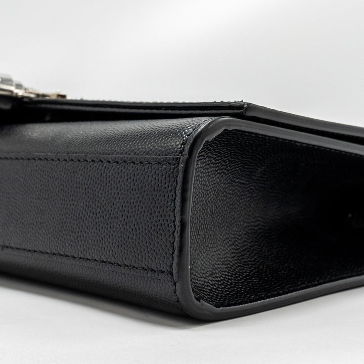 SAINT LAURENT /YSL Kate Medium Chain Bag With Tassel Calfskin Black SHW