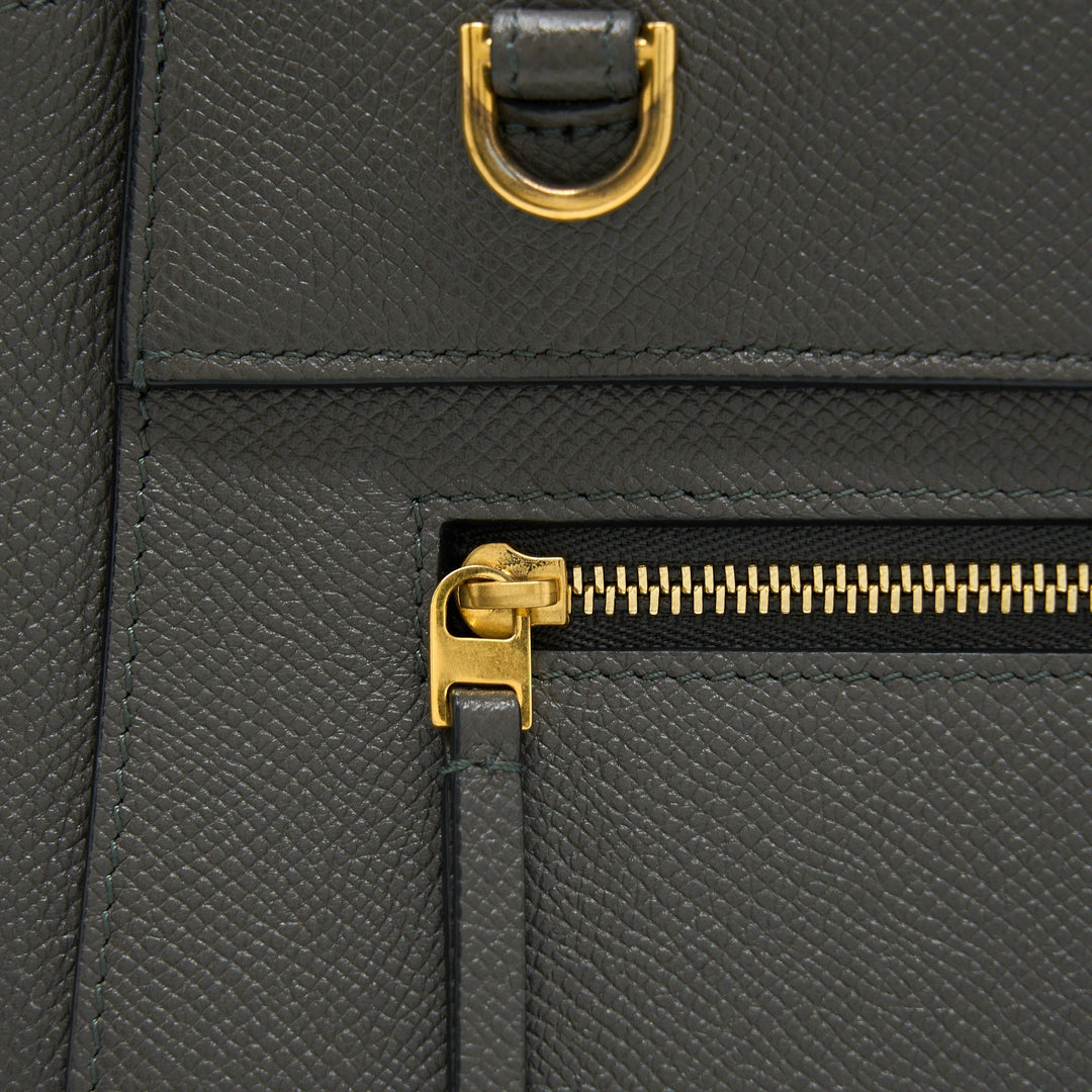 Celine Belt Bag Grained Calfskin Grey