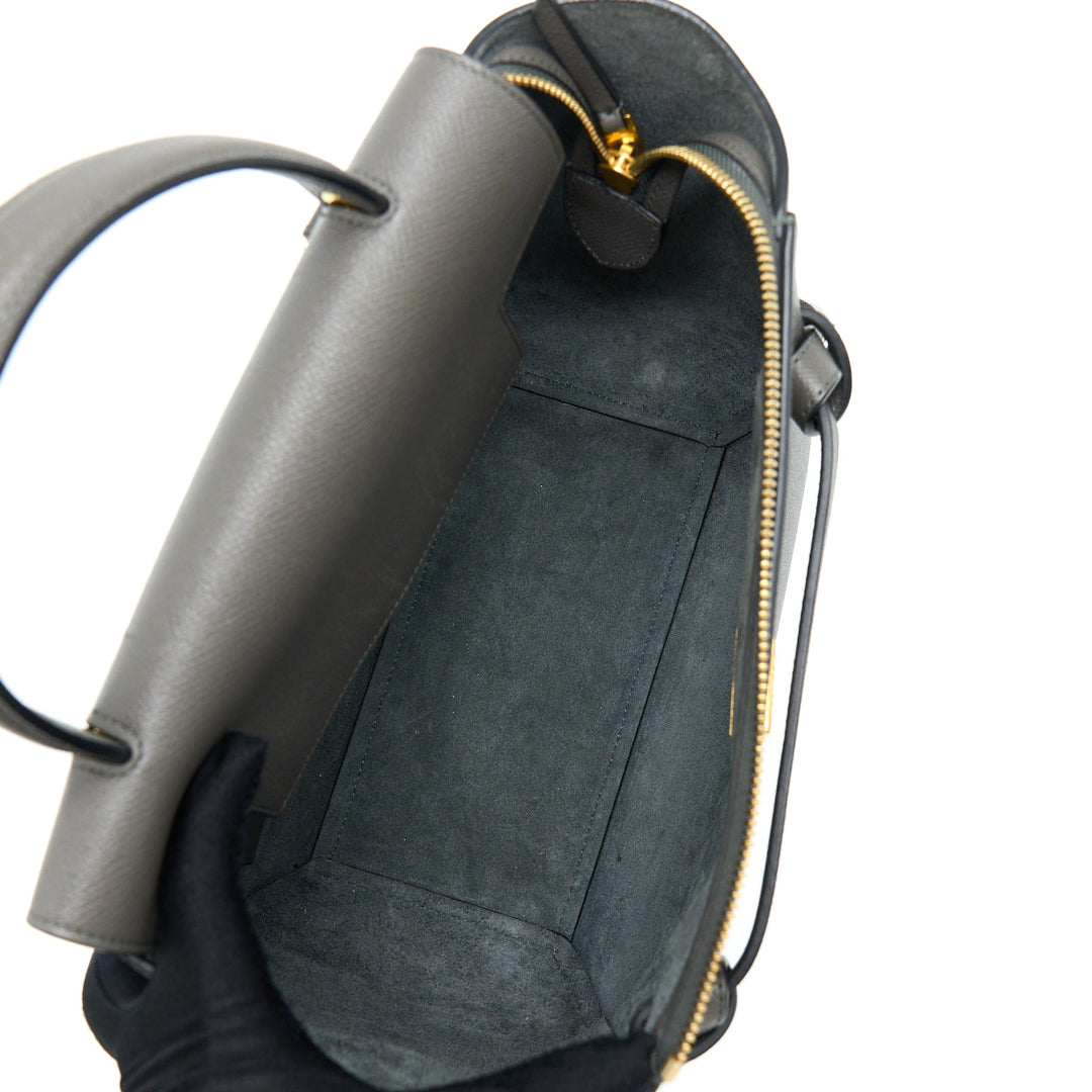Celine Belt Bag Grained Calfskin Grey
