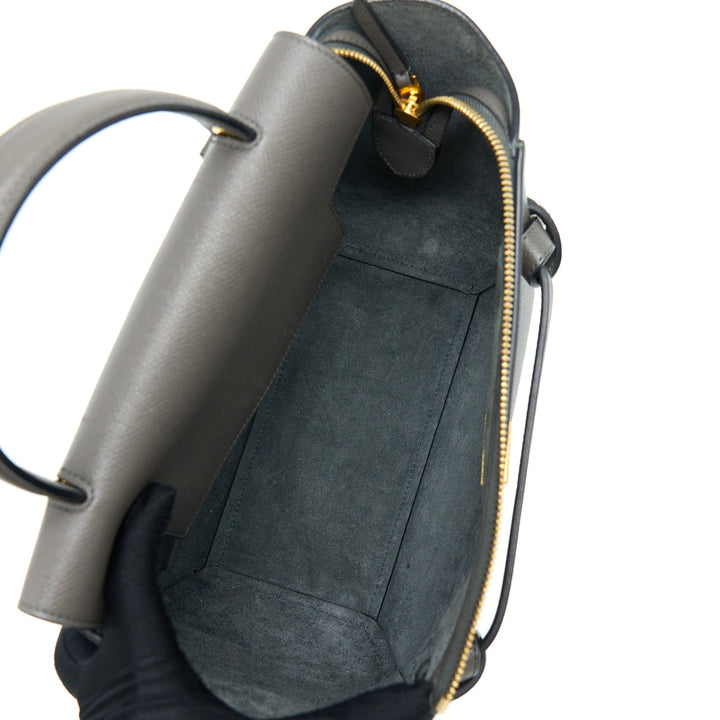 Top Quality Celine Belt Bag Grained Calfskin Grey