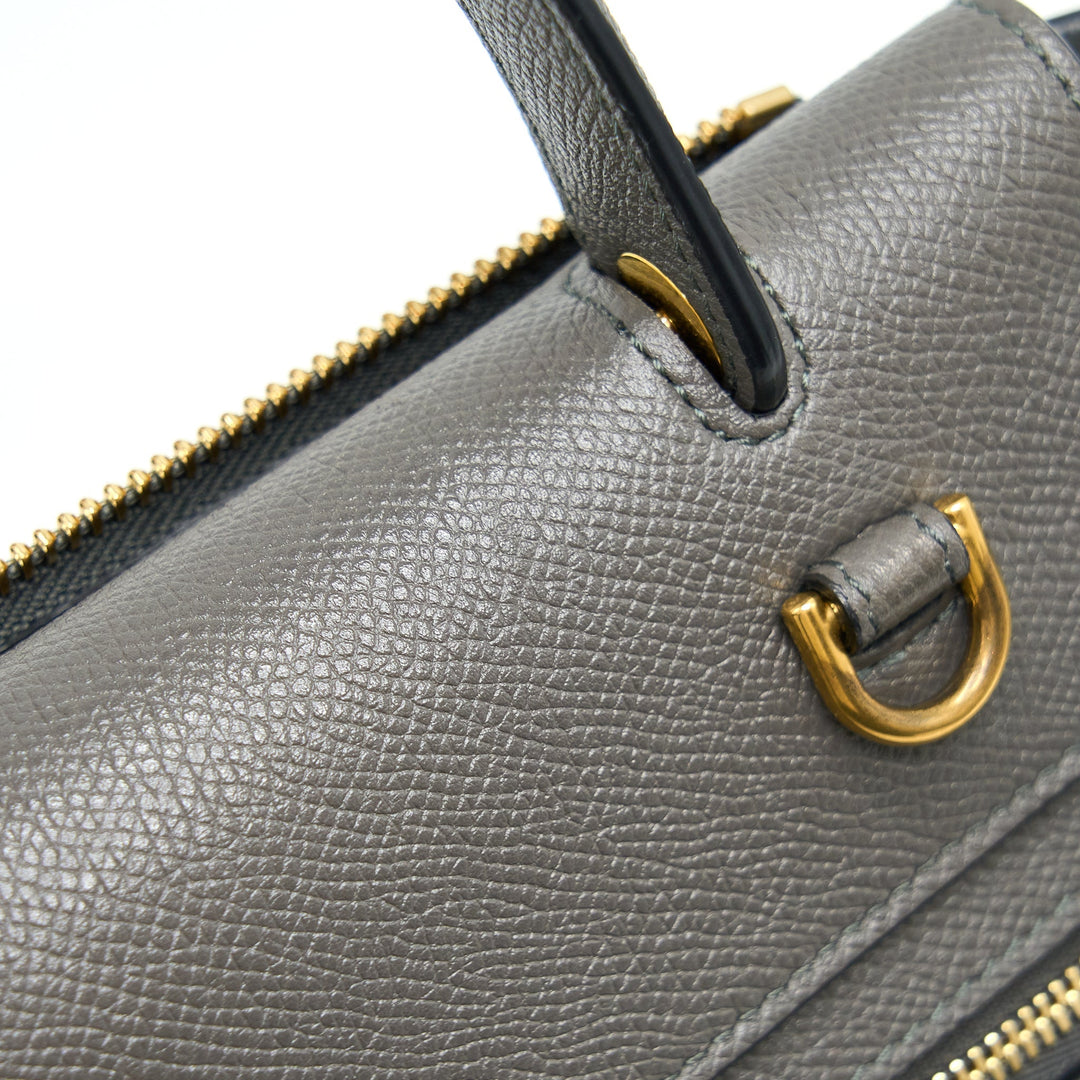 Top Quality Celine Belt Bag Grained Calfskin Grey