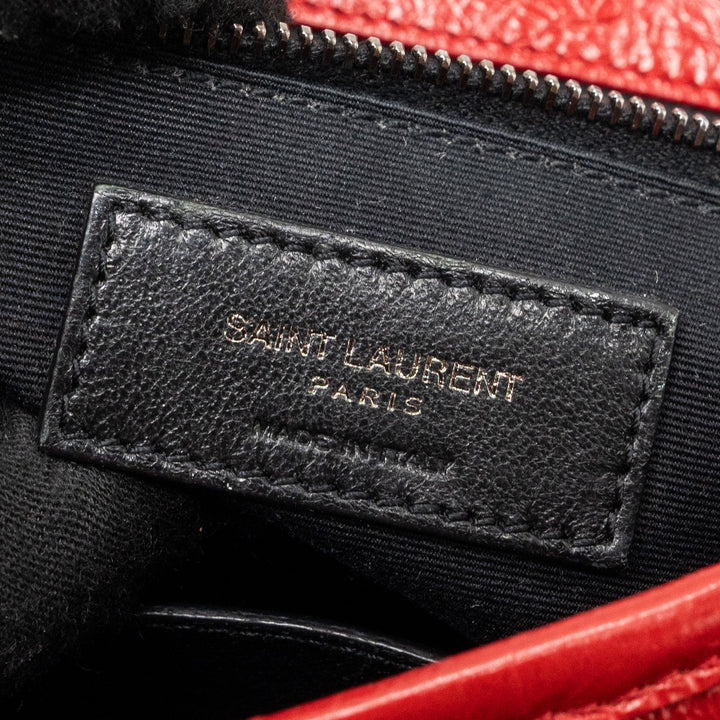 Saint laurent medium Niki bag of calfskin red ruthenium hardware