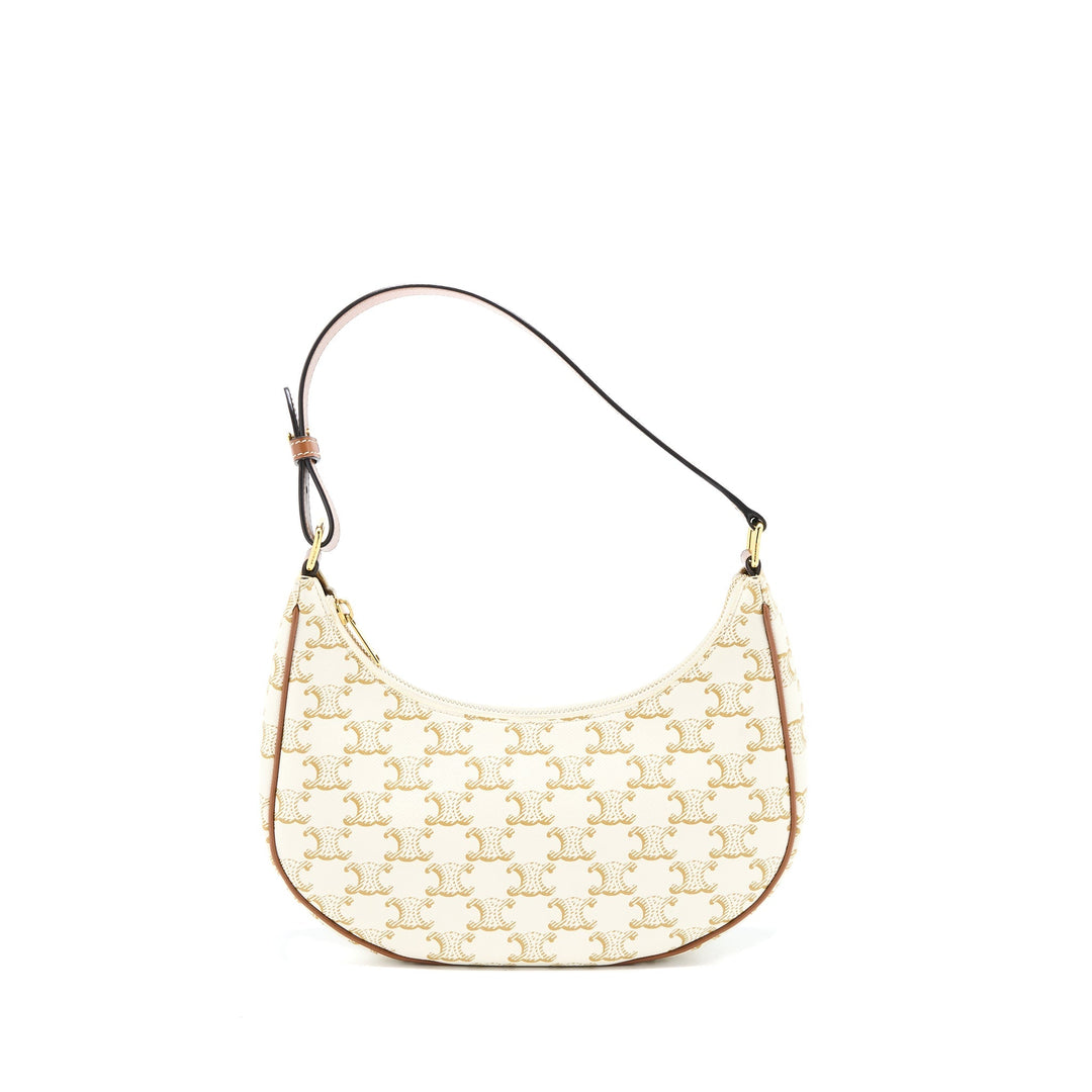 Top Quality Celine Ava Bag In Triomphe Canvas And Calfskin White