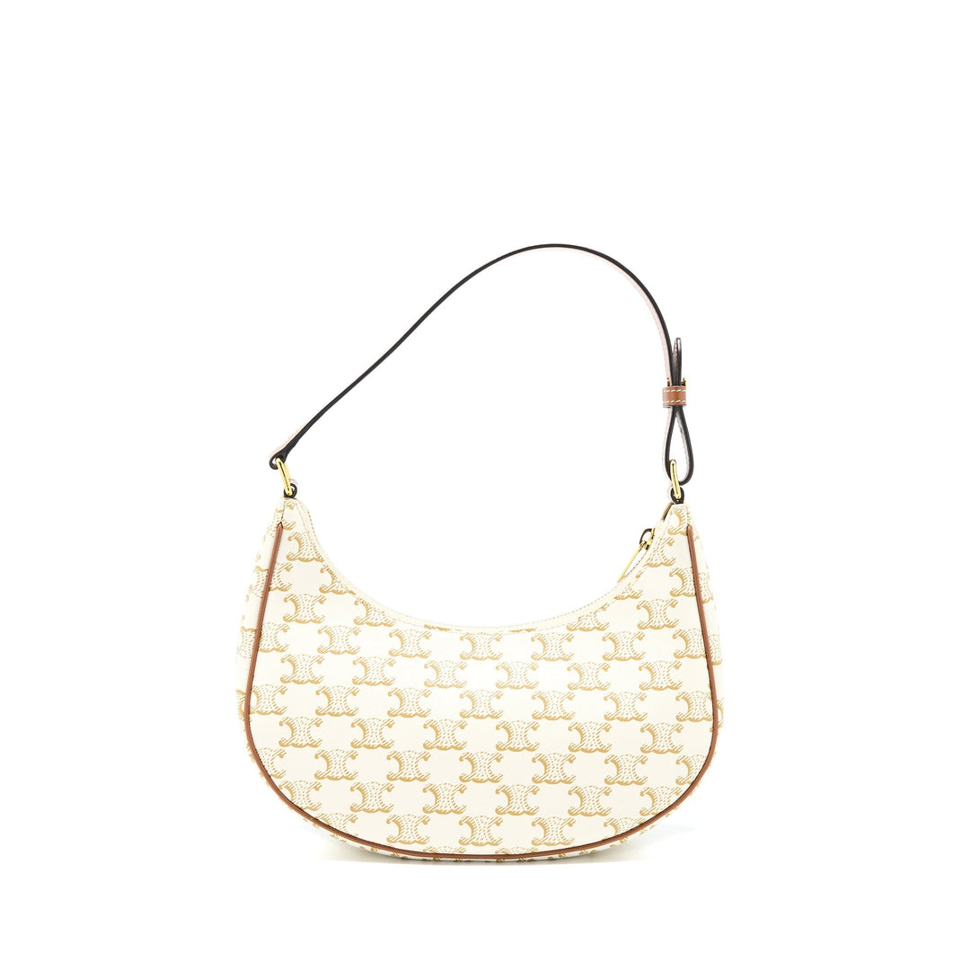 Top Quality Celine Ava Bag In Triomphe Canvas And Calfskin White