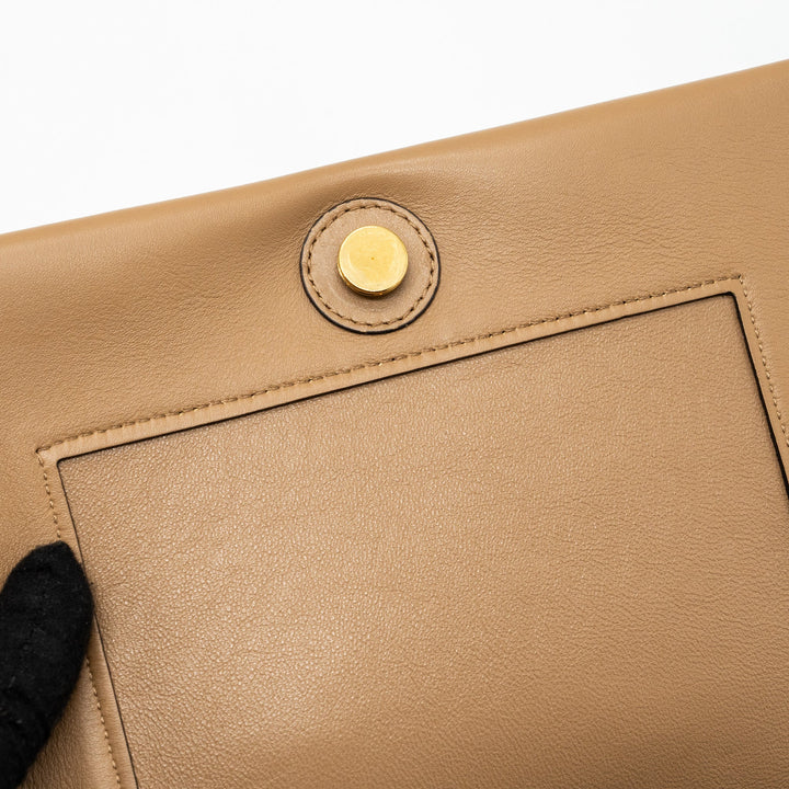 Celine Frame Bag Calfskin White/Brown