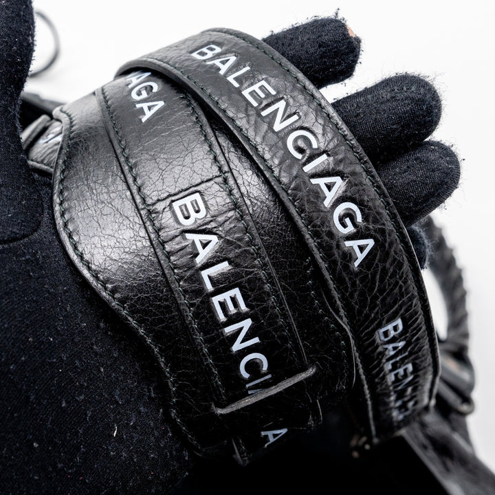 Top Quality Balenciaga Classic City Bag Leather Black ruthenium silver Hardware