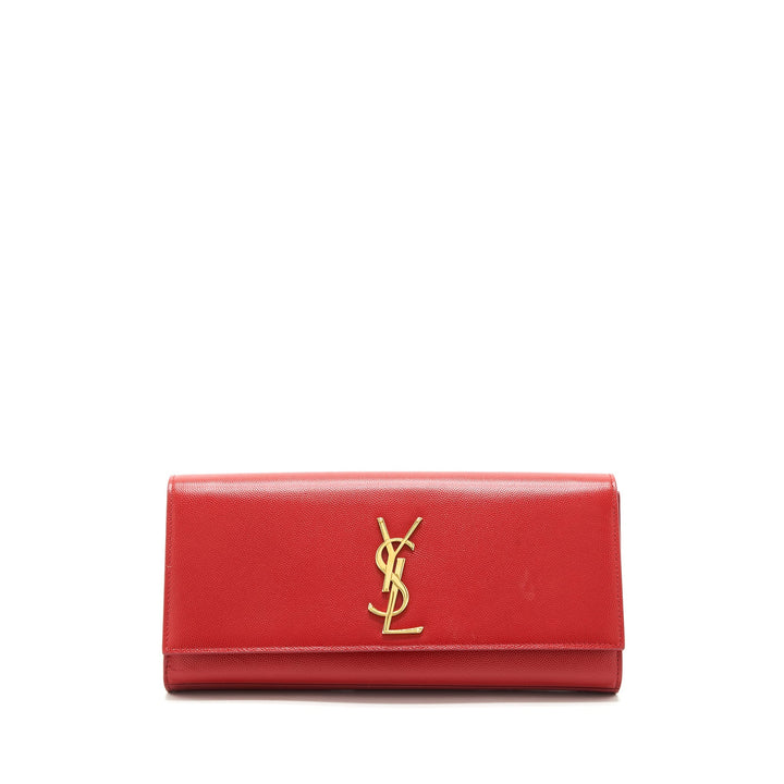 Saint Laurent/YSL Clutch Caviar Red GHW