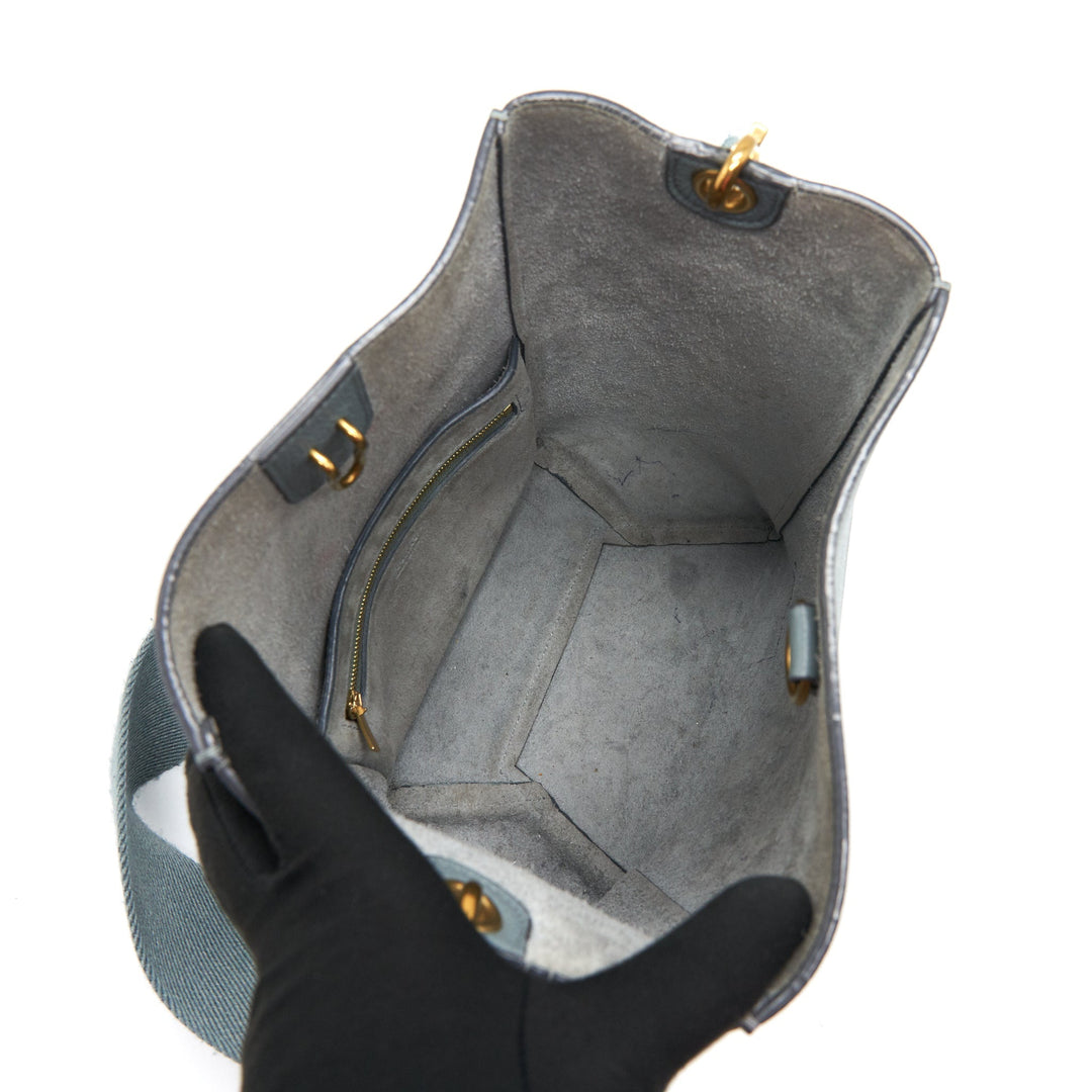 Top Quality Celine SMALL SANGLE BUCKET BAG IN GREY