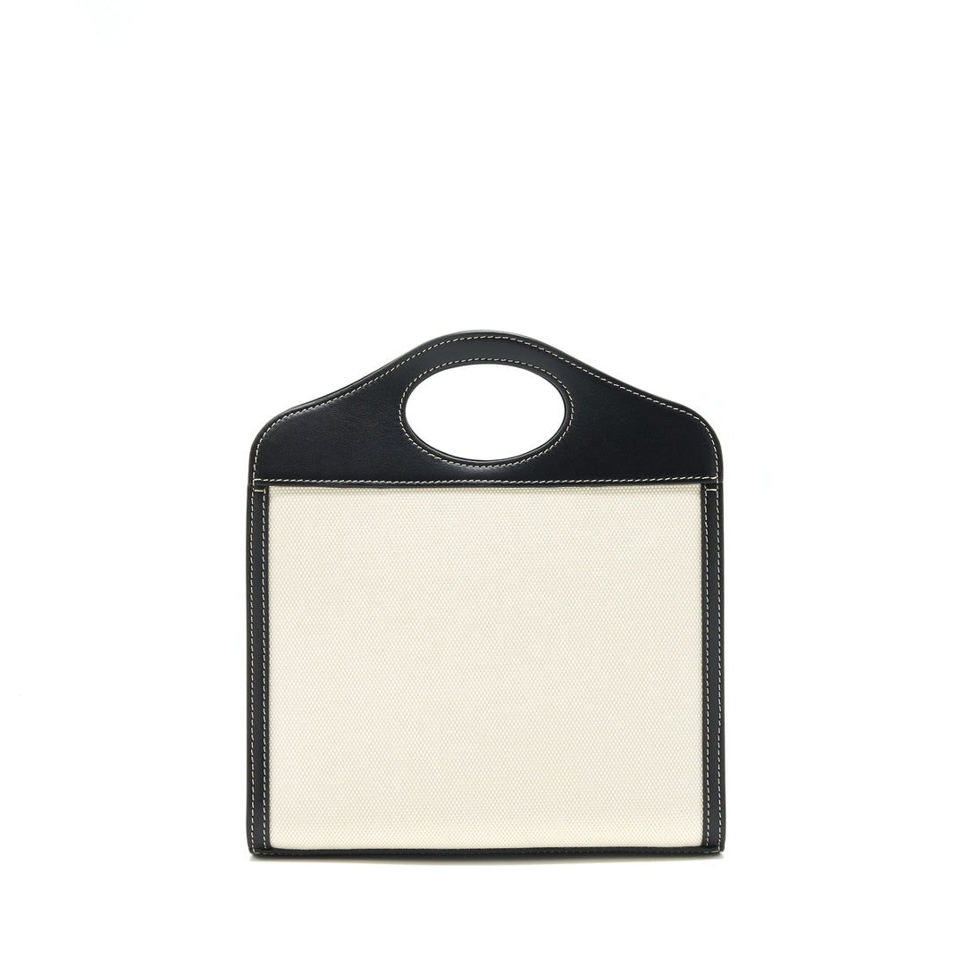 Burberry Mini Two-tone Canvas/Leather pocket bag