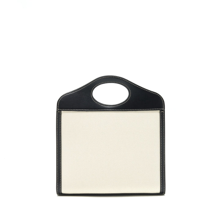 Burberry Mini Two-tone Canvas/Leather pocket bag