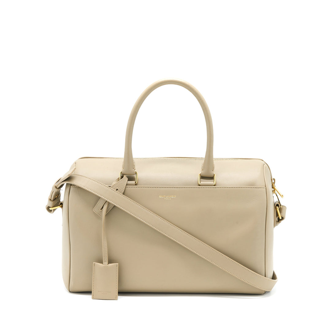 Saint Laurent Duffle Bag Calfskin Light Grey GHW