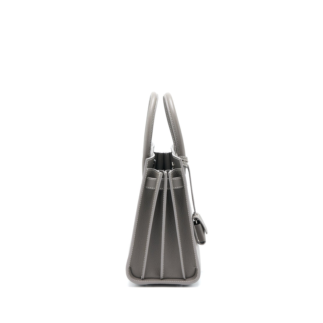 Saint Laurent Baby Sac De Jour Calfskin Grey SHW