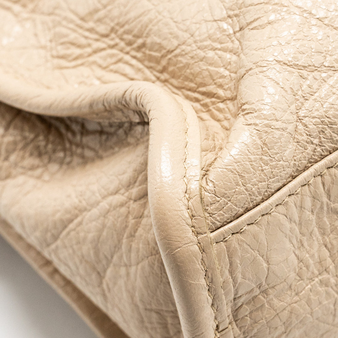 Top Quality Balenciaga Mini City Bag Calfskin Beige SHW