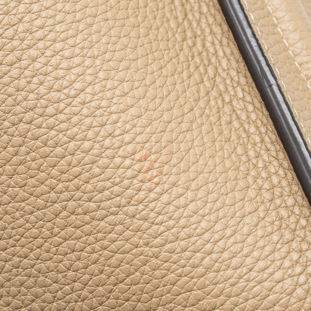 Celine micro luggage bag calfskin dune