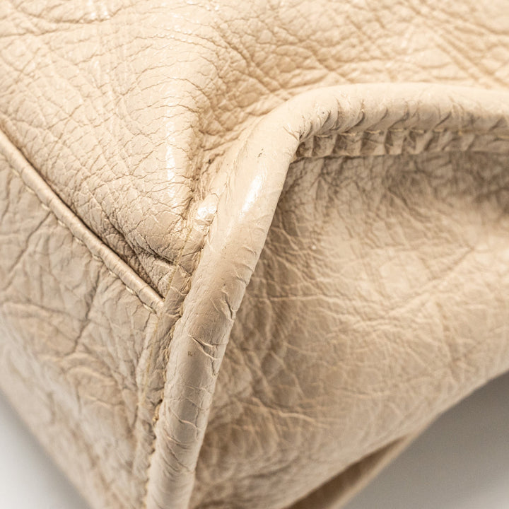 Top Quality Balenciaga Mini City Bag Calfskin Beige SHW