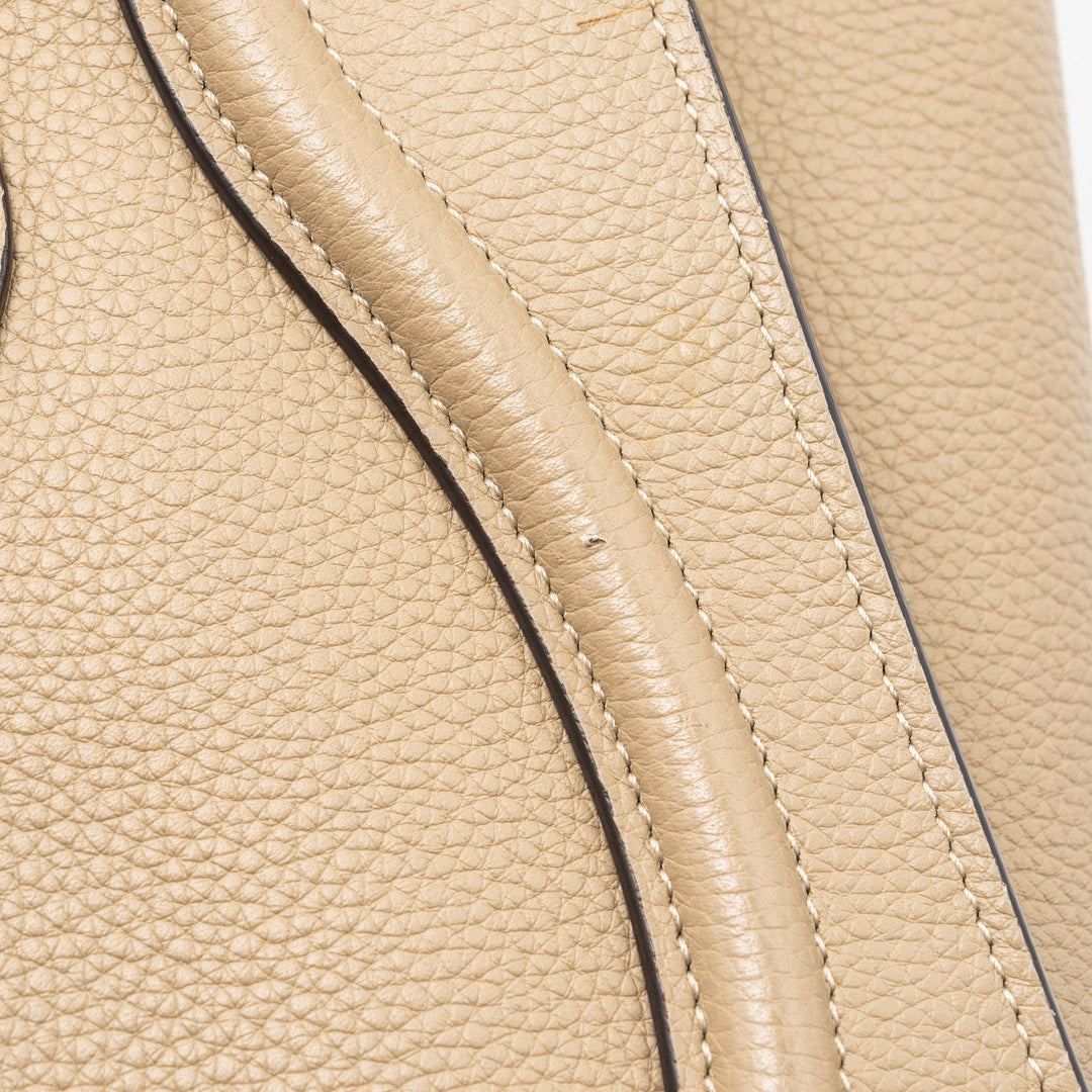 Celine micro luggage bag calfskin dune