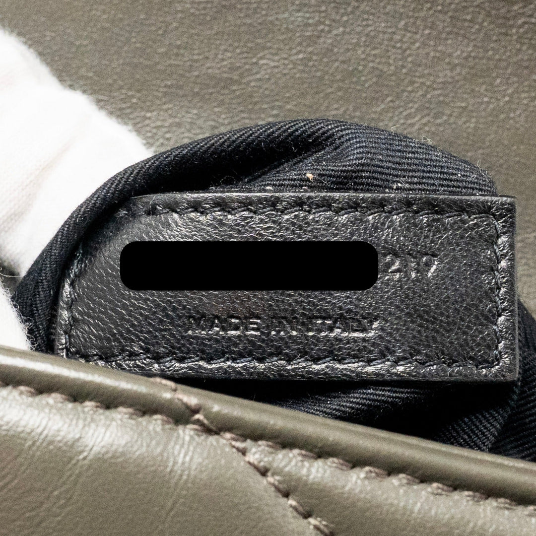 Saint Laurent/YSL Mini Toy Loulou Strap Bag Calfskin Dark Green GHW