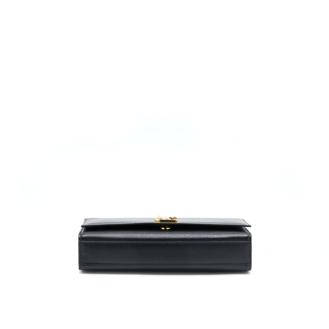 Saint Laurent/ YSL Medium Kate Bag Grained Calfskin Black GHW