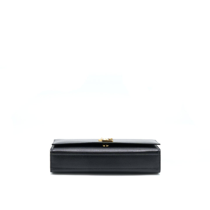 Saint Laurent/ YSL Medium Kate Bag Grained Calfskin Black GHW