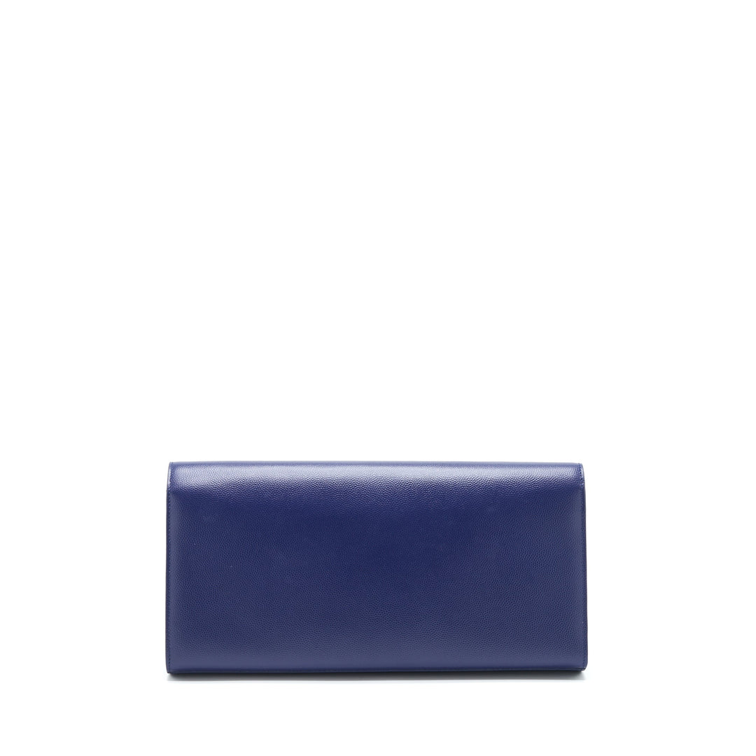 Saint Laurent/ YSL Clutch Caviar Blue GHW