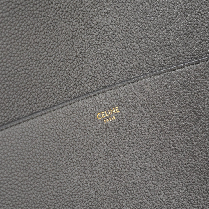 Celine Sangle Bucket Grained Calfskin Grey