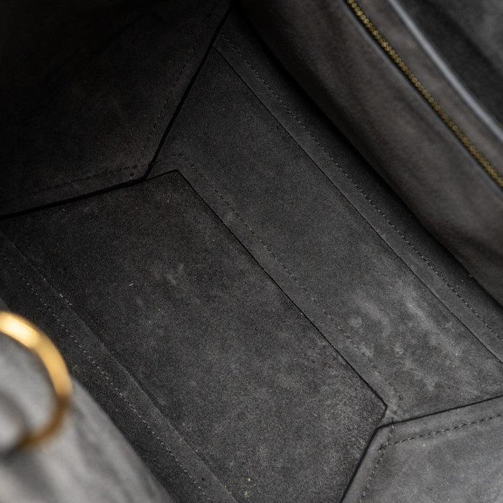 Celine Sangle Bucket Grained Calfskin Grey