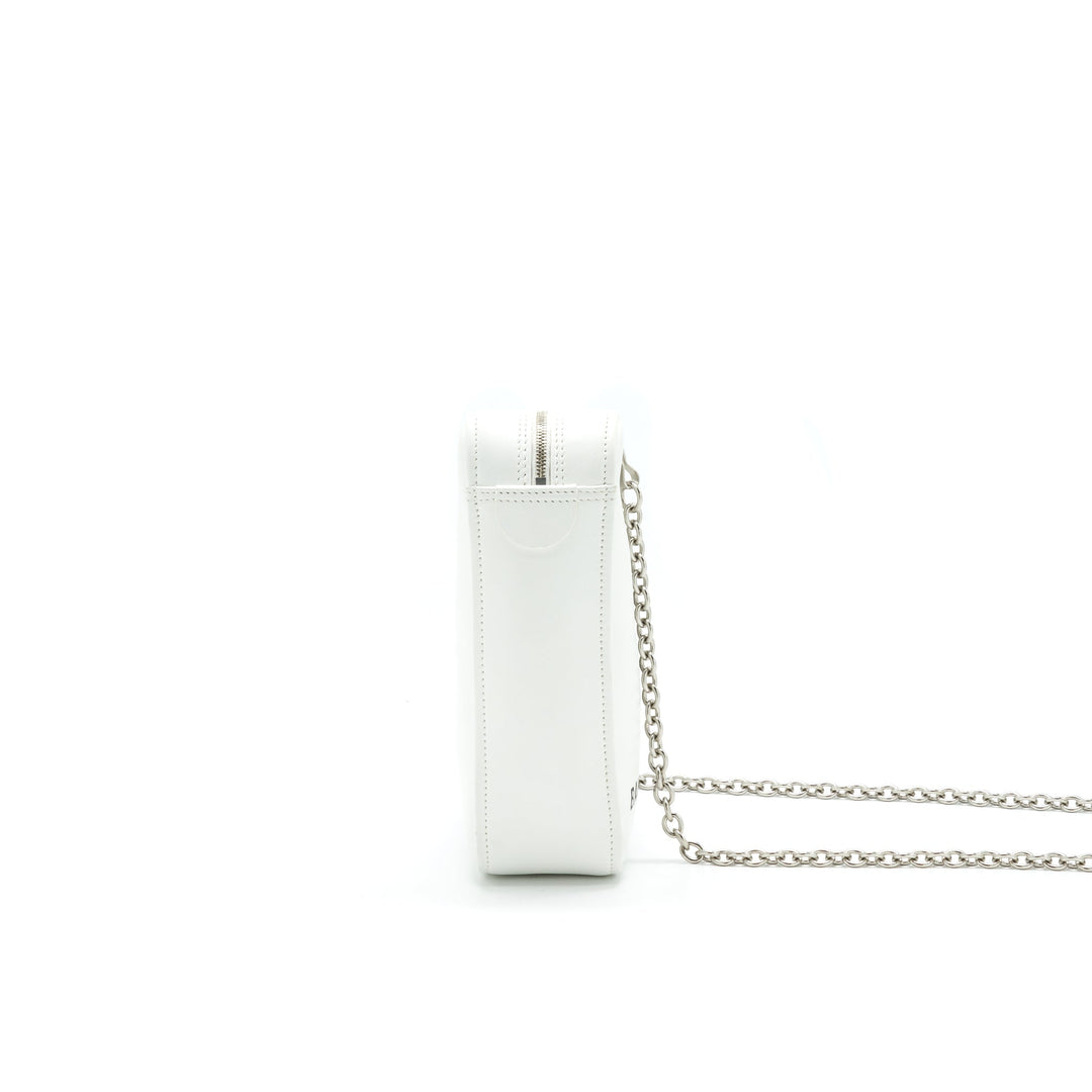 balenciaga Triangle Mini Chain crossbody Bag White