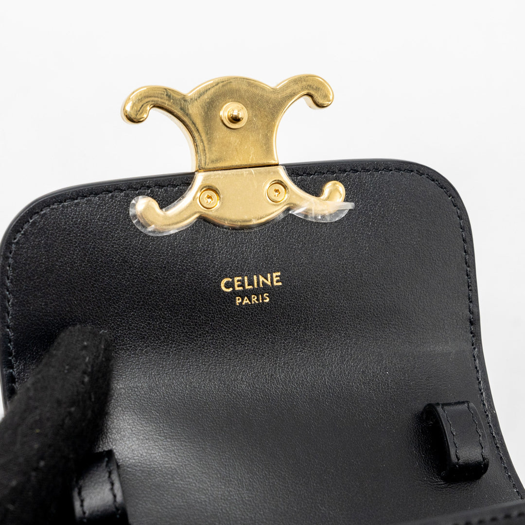 Celine mini Claude shiny calfskin black