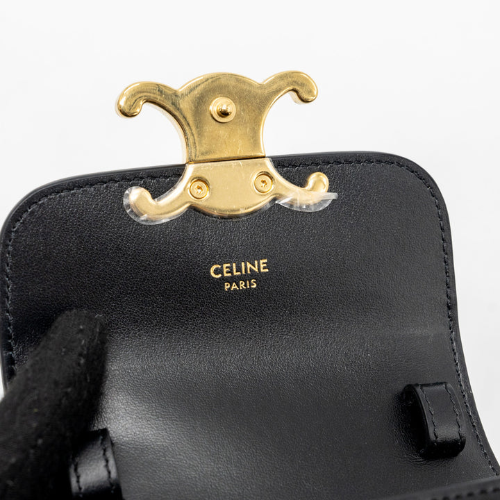 Celine mini Claude shiny calfskin black