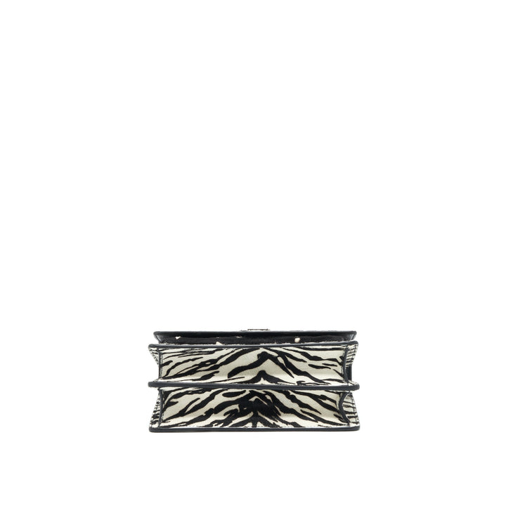 Saint Laurent/ YSL Sunset Animal Print Calf Hair Ruthenium Hardware