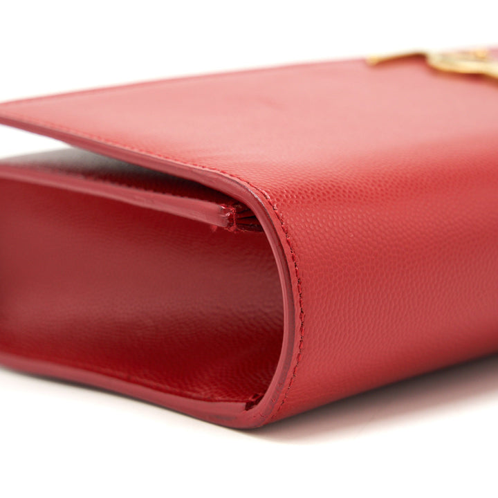 Saint Laurent/YSL Clutch Caviar Red GHW