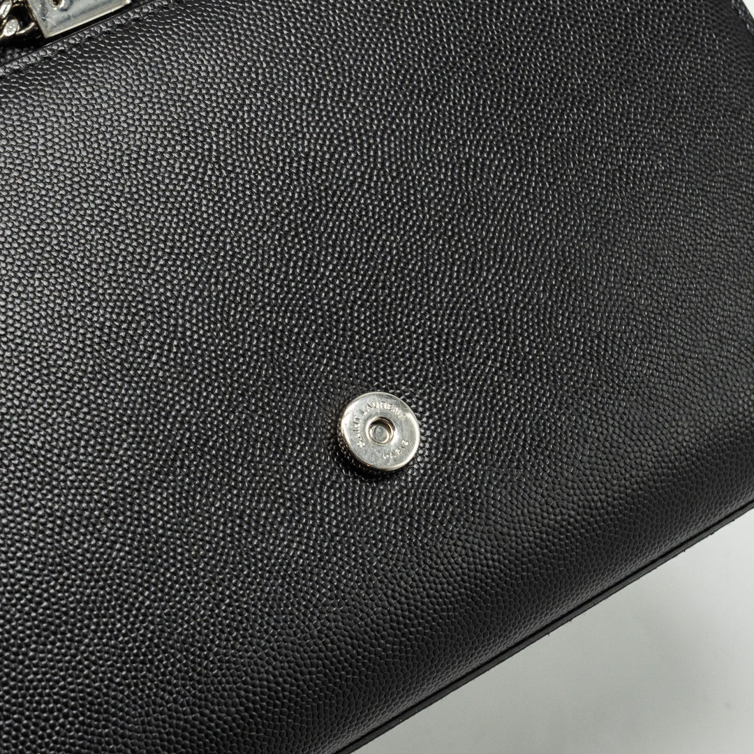 SAINT LAURENT /YSL Kate Medium Chain Bag With Tassel Calfskin Black SHW