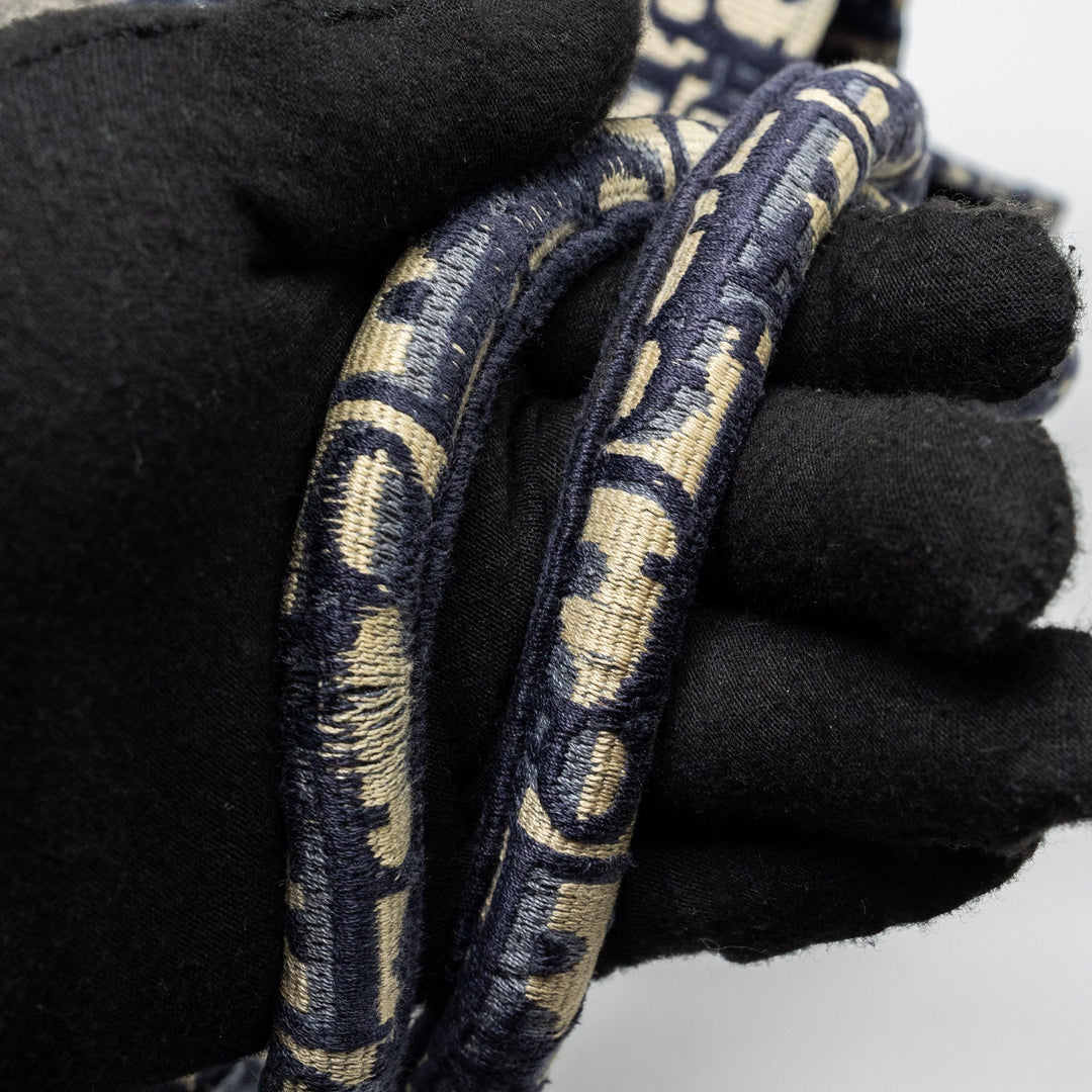 Top quality Dior Large Book tote blue oblique EMBROIDERY