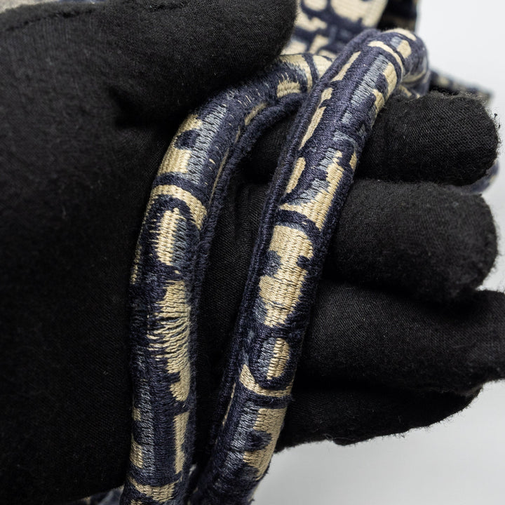 Top quality Dior Large Book tote blue oblique EMBROIDERY