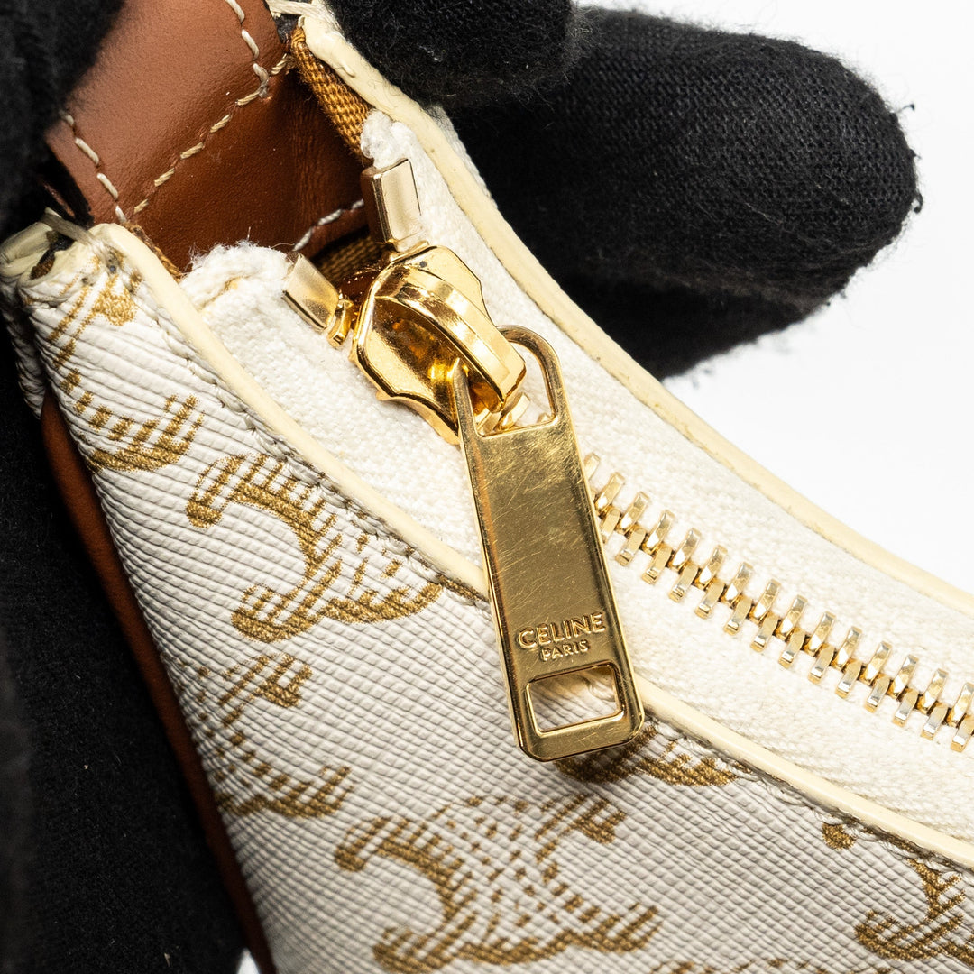 Top Quality Celine Ava bag triomphe canvas / calfskin white