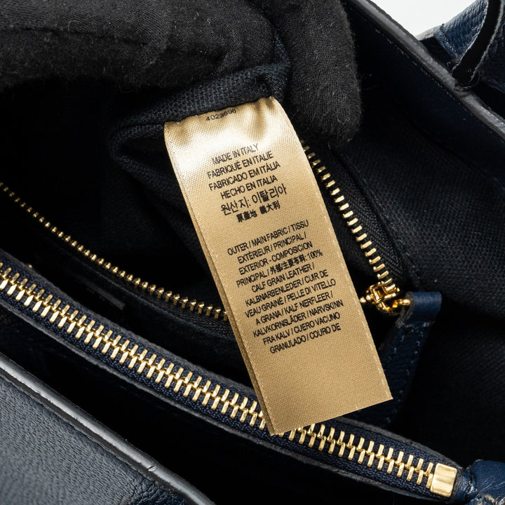 Burberry The Large Banner Bag Calfskin Dark Blue/Multicolour GHW