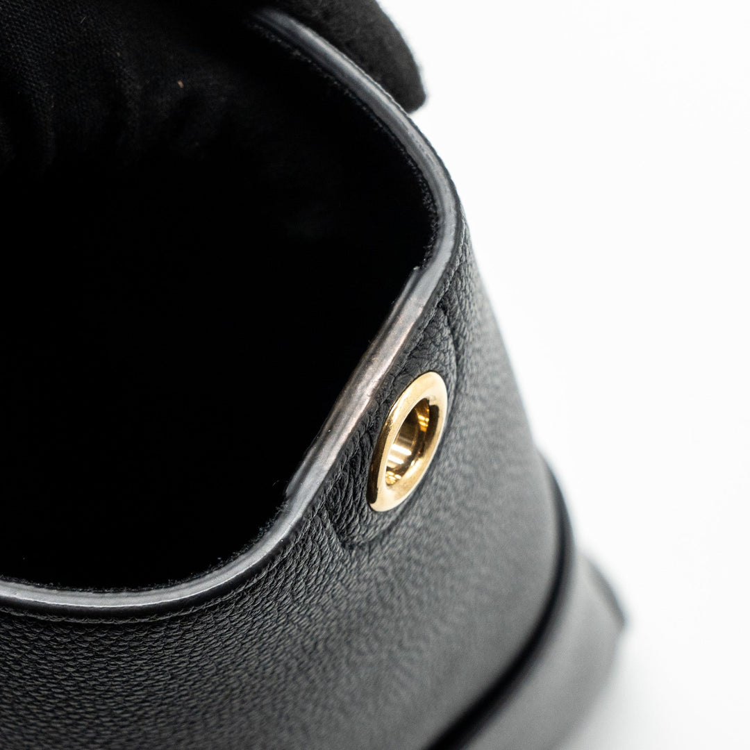 Celine Sangle Bucket Bag Grained Calfskin Black