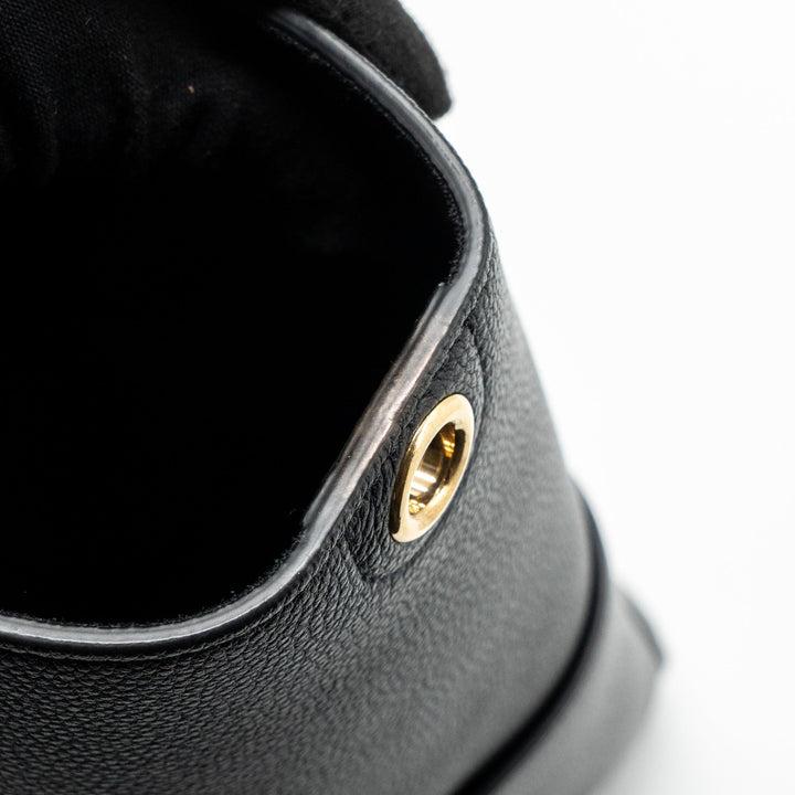 Celine Sangle Bucket Bag Grained Calfskin Black