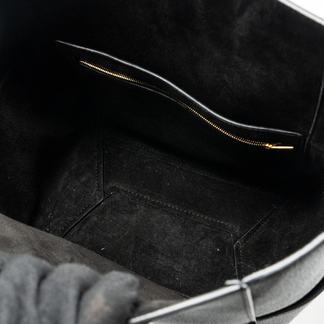Celine Sangle Bucket Bag Grained Calfskin Black