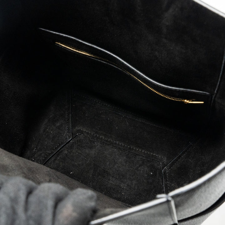 Top Quality Celine Sangle Bucket Bag Grained Calfskin Black