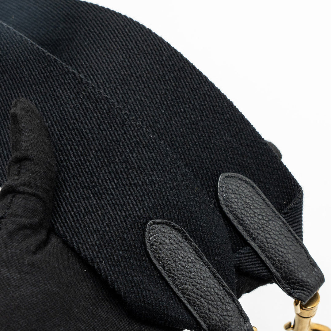 Celine Sangle Bucket Bag Grained Calfskin Black