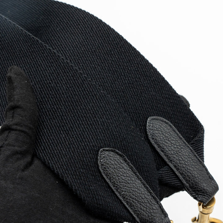 Celine Sangle Bucket Bag Grained Calfskin Black