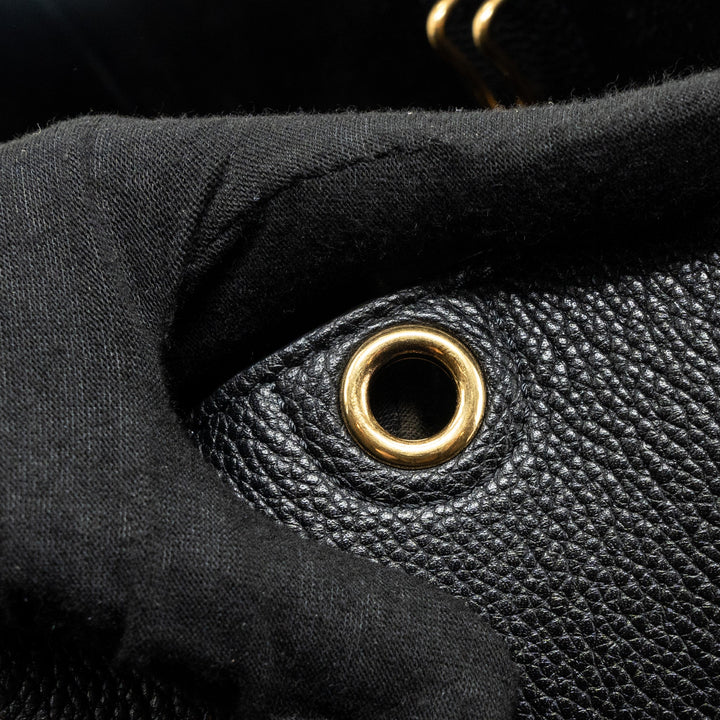 Top Quality Celine Sangle Bucket Bag Grained Calfskin Black