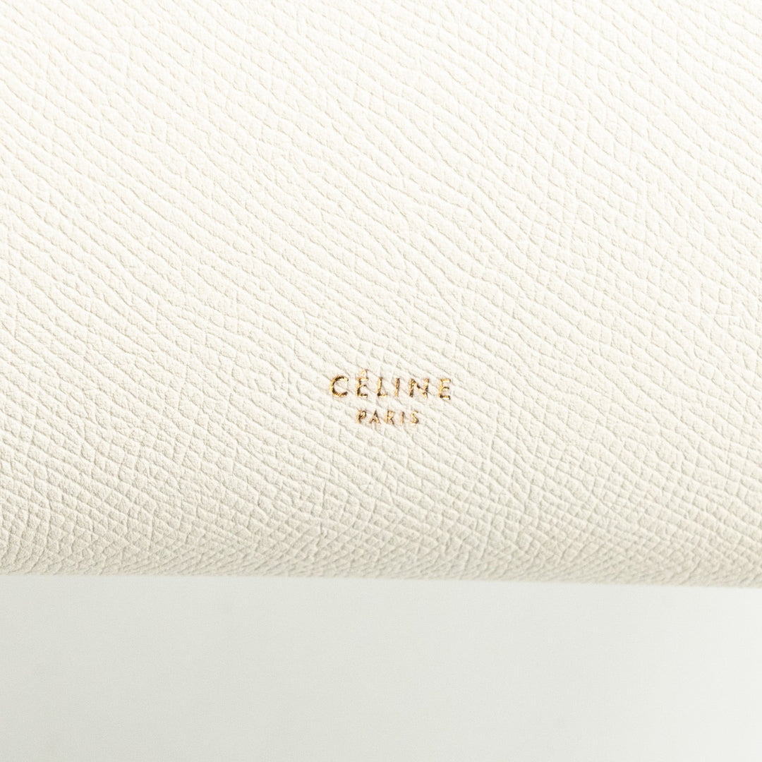 Celine Mini Belt Bag Grained Calfskin White