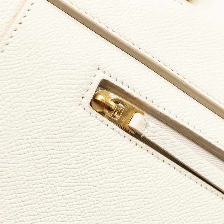Top Quality Celine Mini Belt Bag Grained Calfskin White